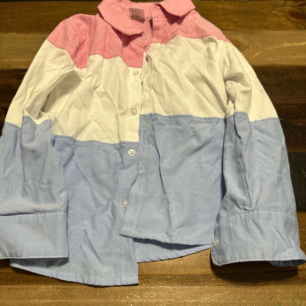 Colorblock Button-Up Shirt